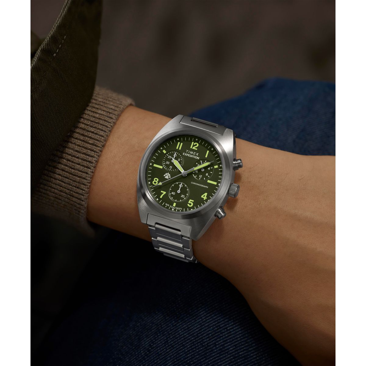Timex Expedition Tonneau 41mm Green Dial Analog Men Watch - TW2Y61300UJ Watch Timex