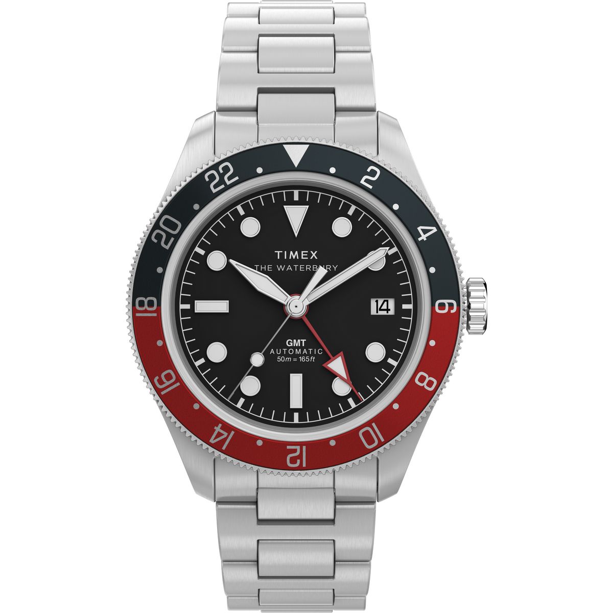 Timex Waterbury Round 42mm Black Dial Mechanical Automatic Men Watch - TW2Y60600UJ Watch Timex