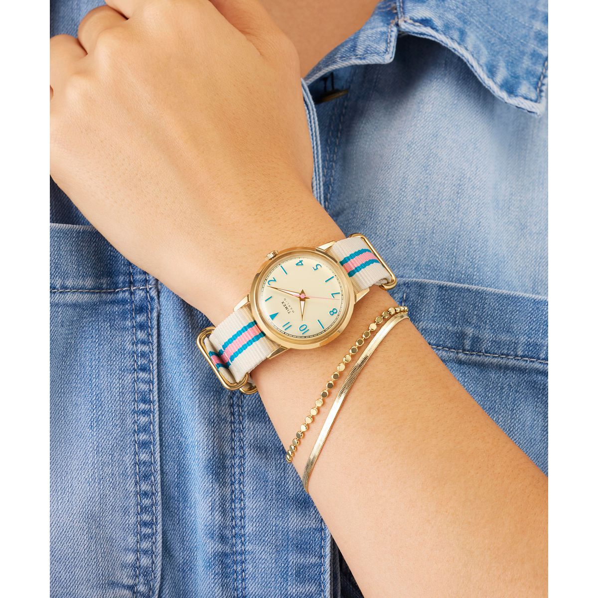 Timex Marlin Round 34mm Beige Dial Analog Women Watch - TW2Y49800UJ Watch Timex