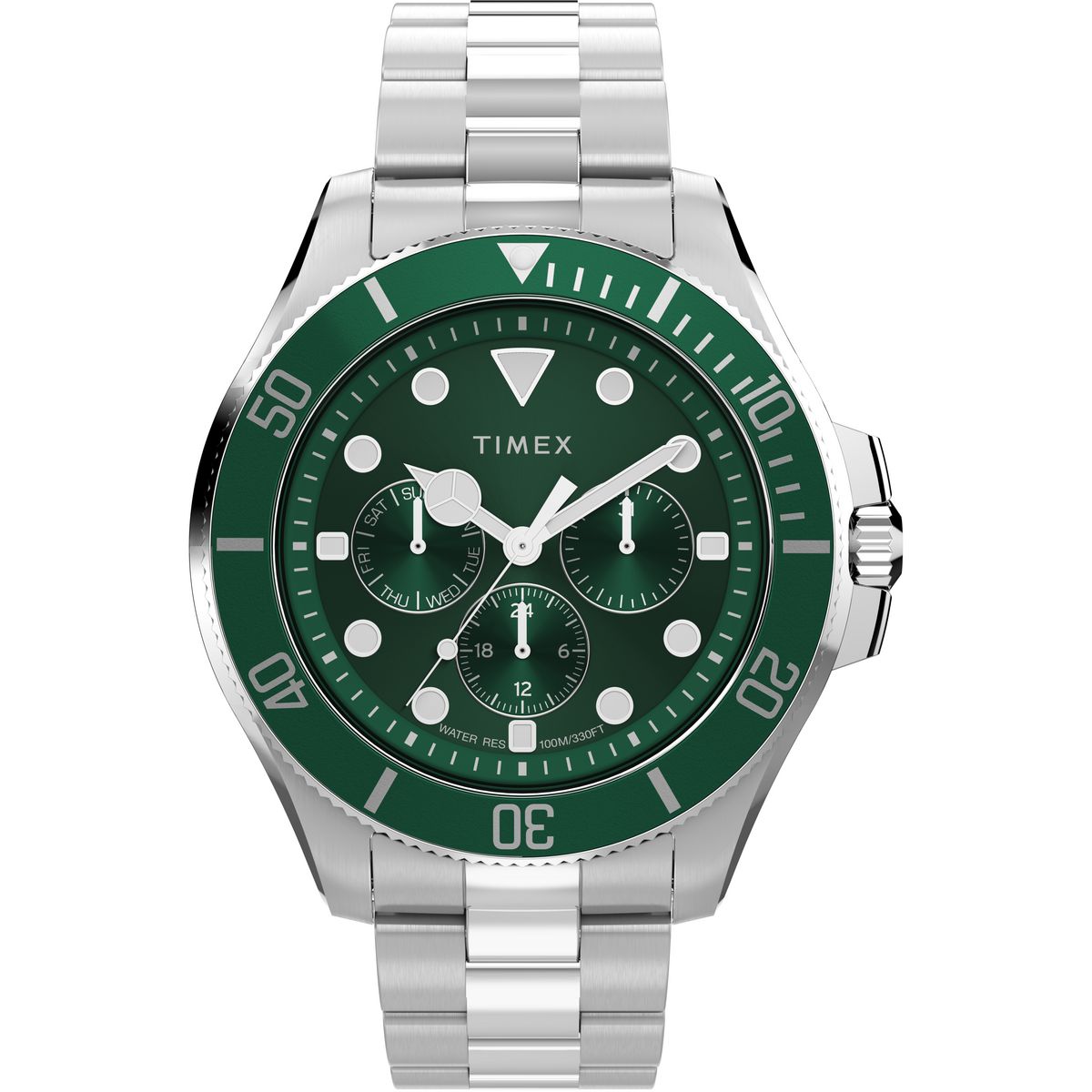 Timex Harborside Coast Round 43mm Green Dial Analog Men Watch - TW2Y33200UJ