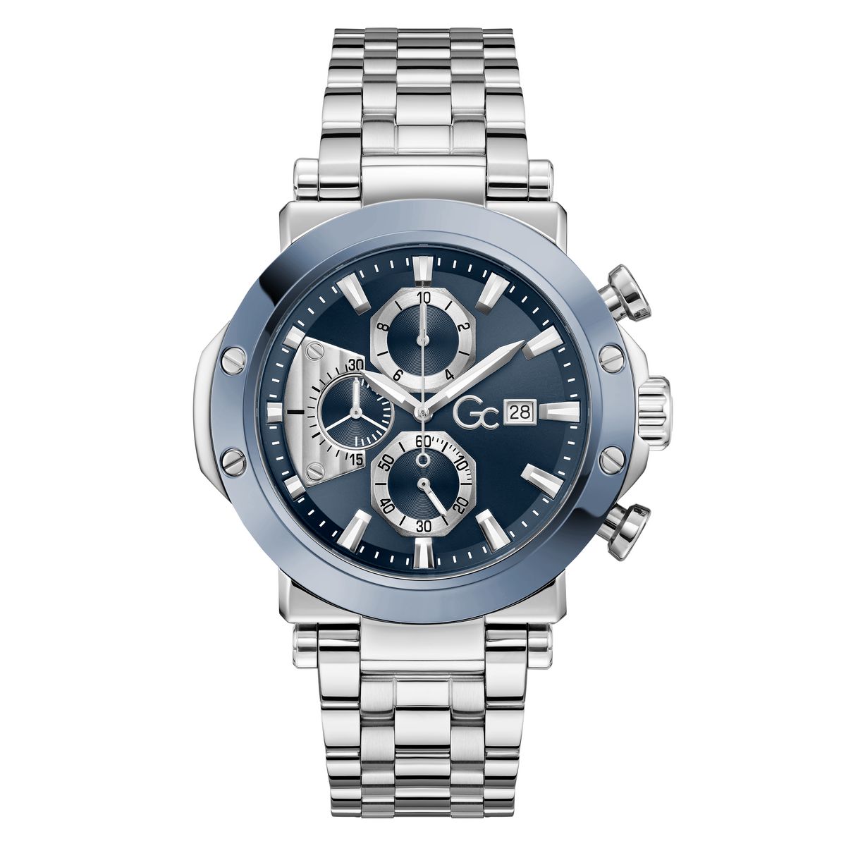 Gc Round 44mm Blue Dial Analog Men Watch - Z75002G7 Watch Gc