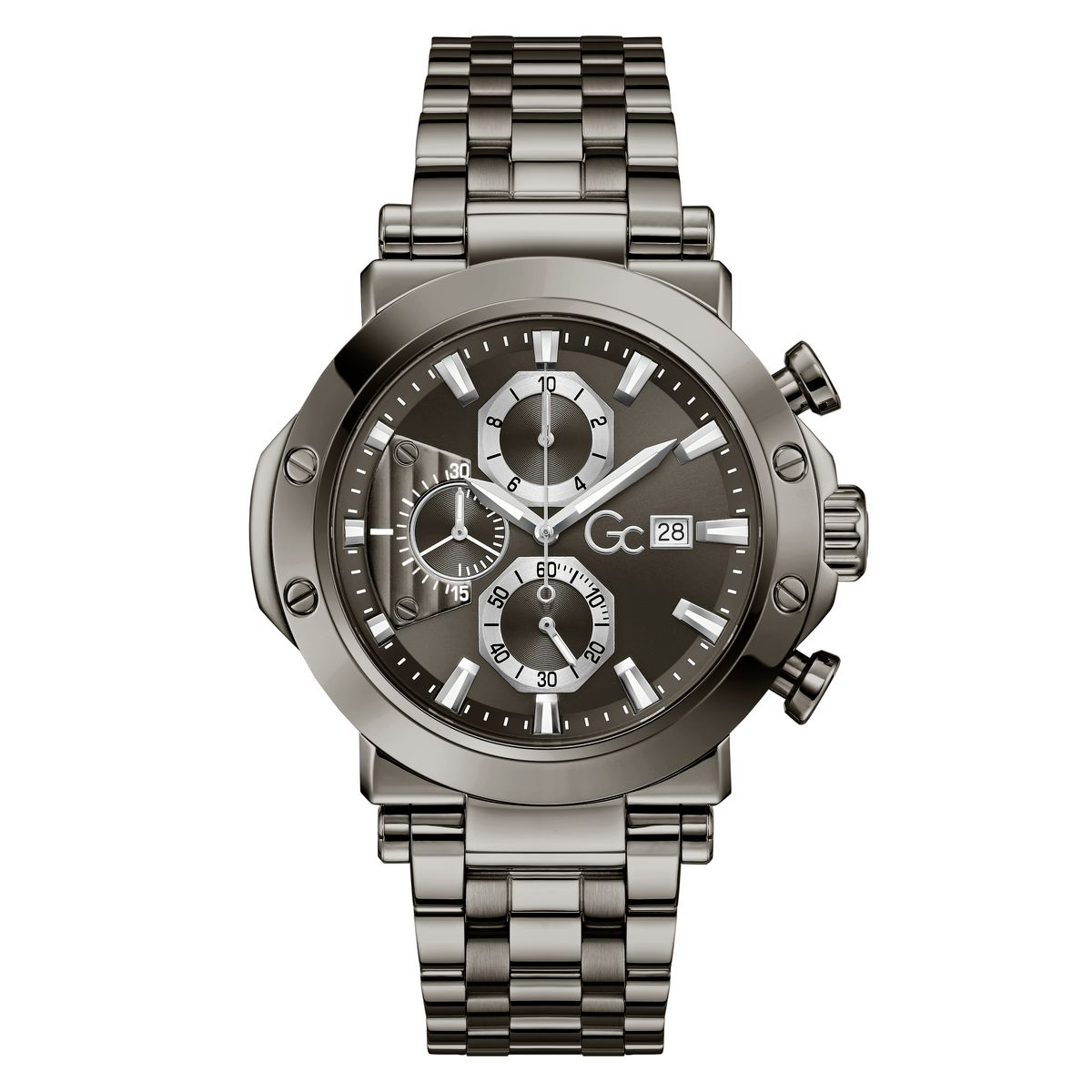 Gc Round 44mm Grey Dial Analog Men Watch - Z75001G2