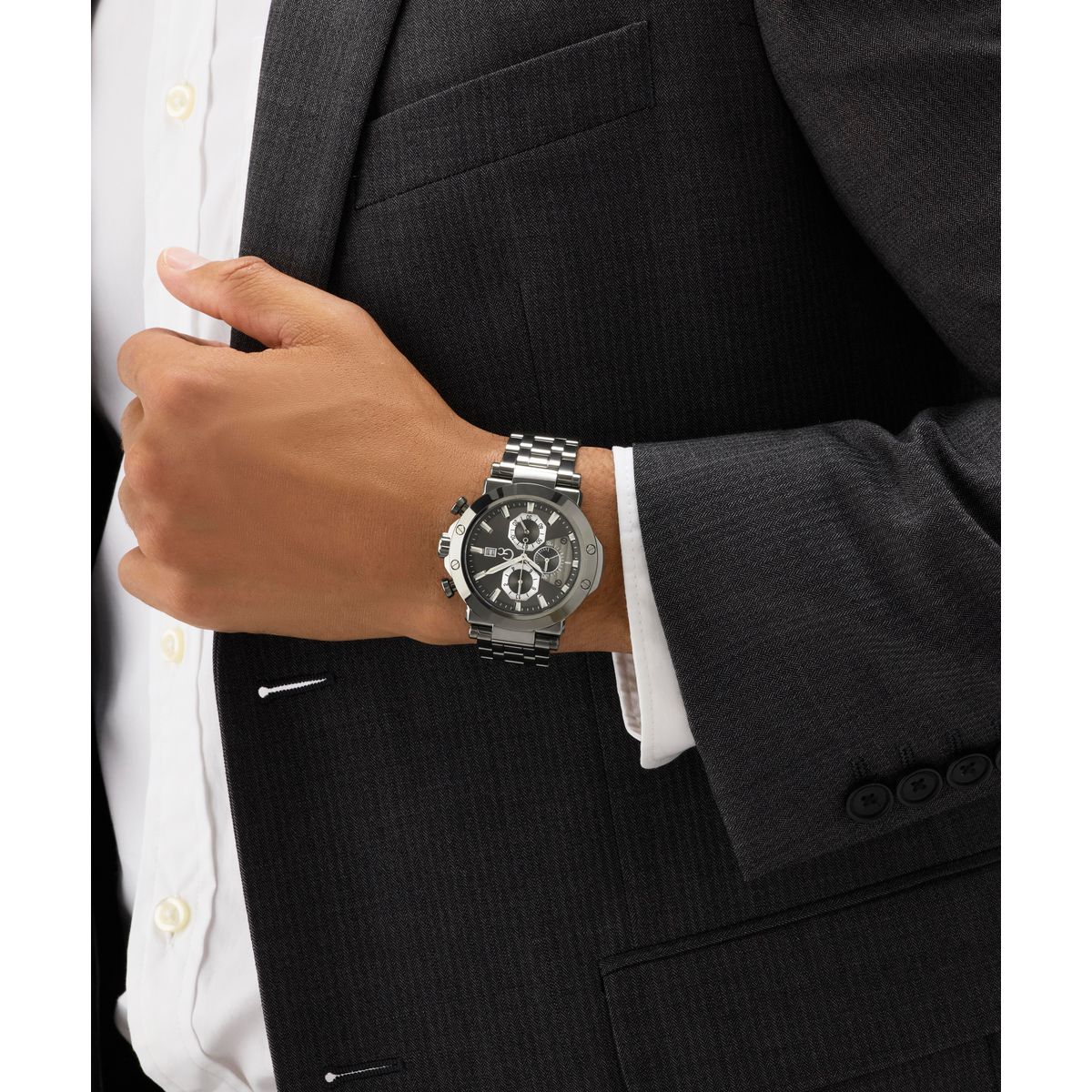 Gc Round 44mm Grey Dial Analog Men Watch - Z75001G2