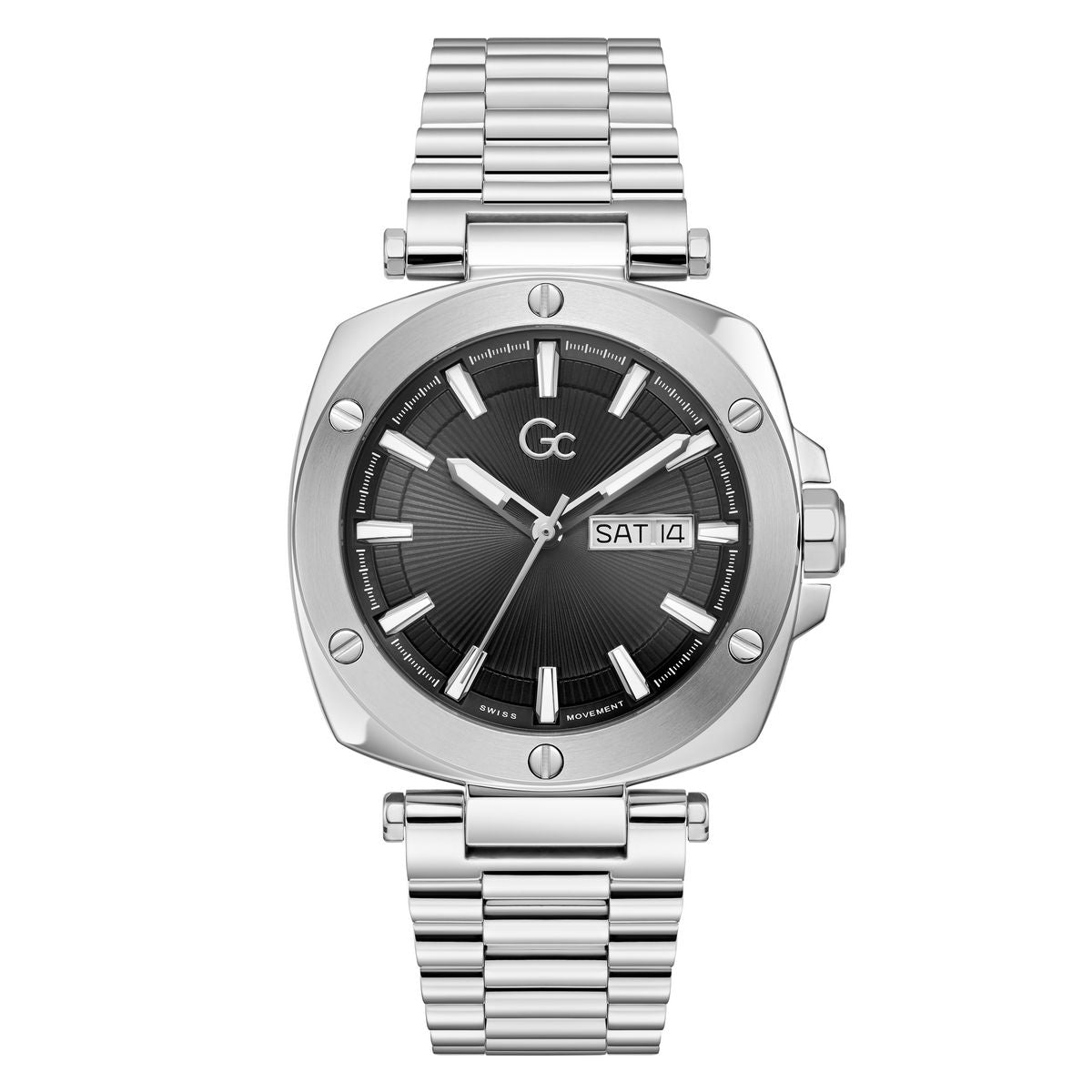 Gc Square 44mm Black Dial Analog Men Watch - Z78001G2 Watch Gc