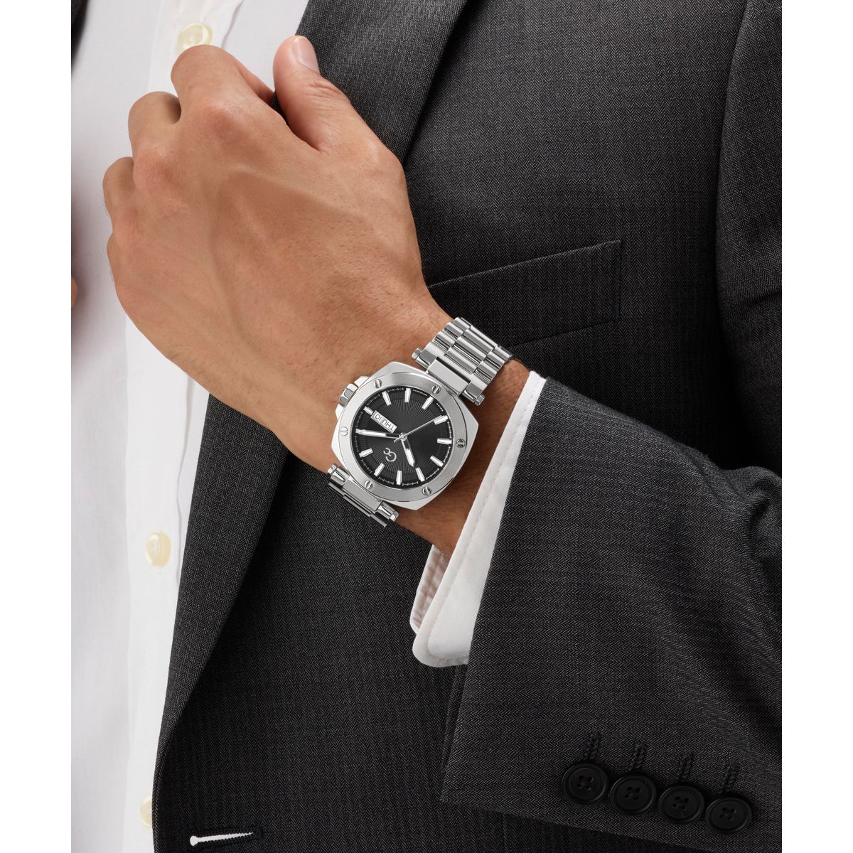 Gc Square 44mm Black Dial Analog Men Watch - Z78001G2 Watch Gc