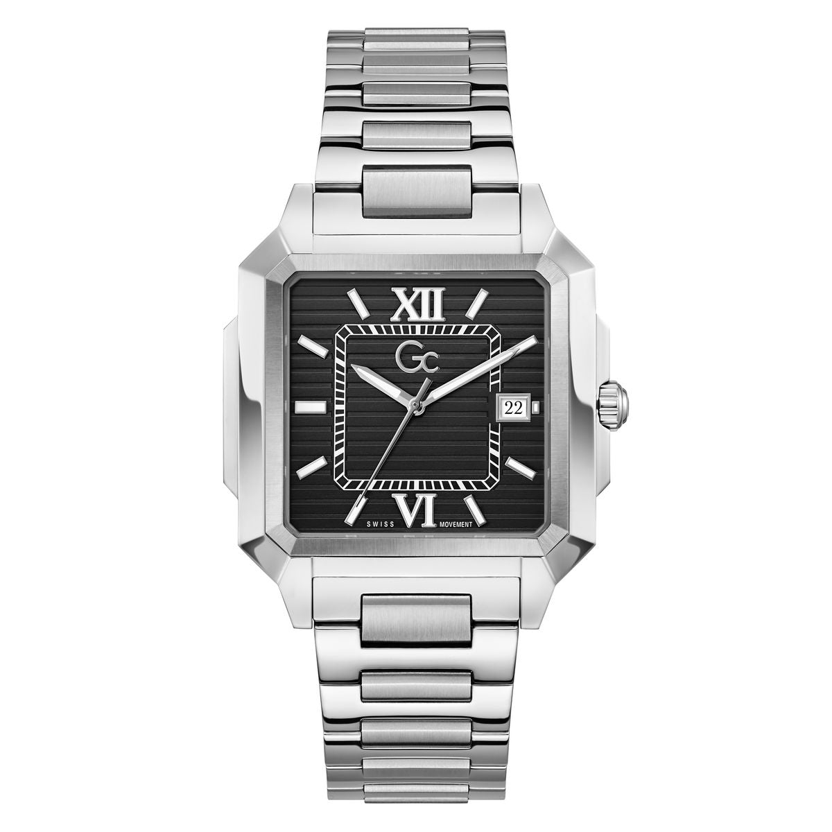Gc Square 41mm Black Dial Analog Men Watch - Z74001G4