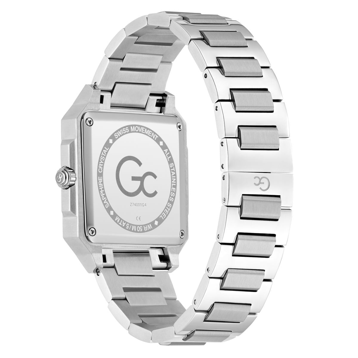 Gc Square 41mm Black Dial Analog Men Watch - Z74001G4 Watch Gc