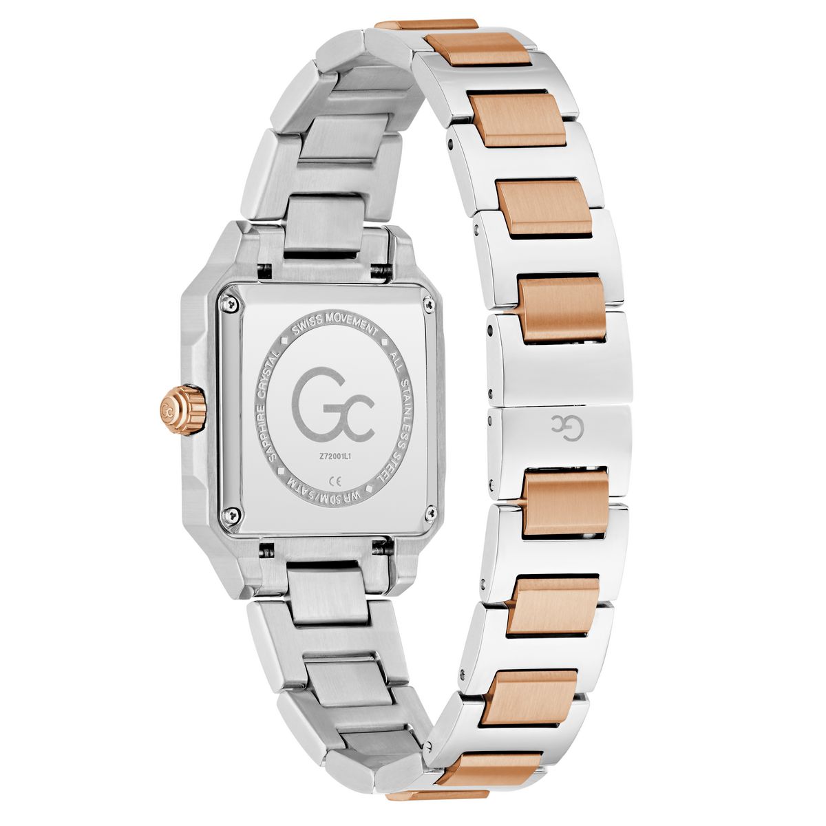 Gc Square 32mm White Dial Analog Women Watch - Z72001L1 Watch Gc