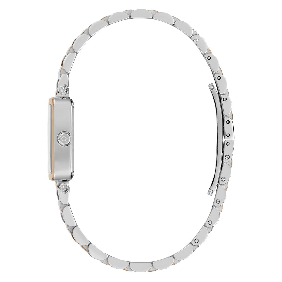 Gc Rectangle 21mm White Dial Analog Women Watch - Z71001L1