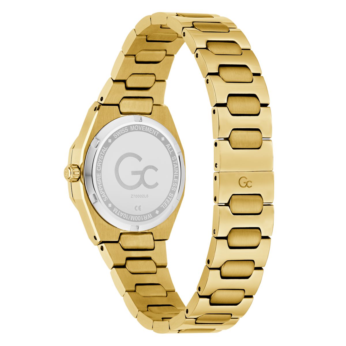 Gc Round 30mm Champagne Dial Analog Women Watch - Z70002L6