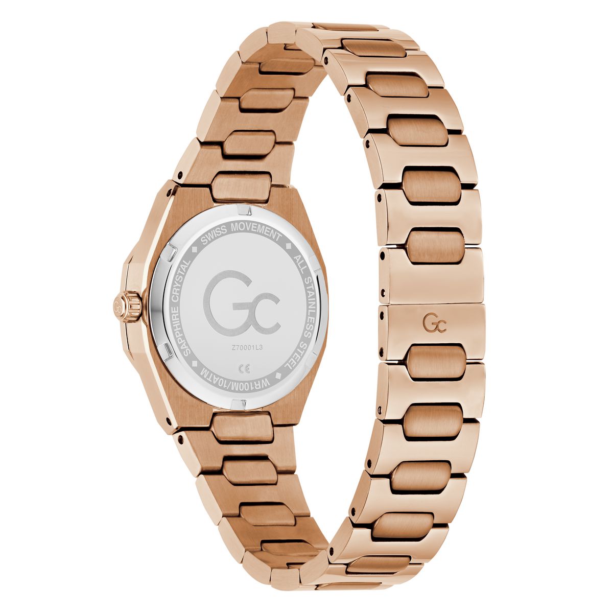 Gc Round 30mm Rose Gold Dial Analog Women Watch - Z70001L3
