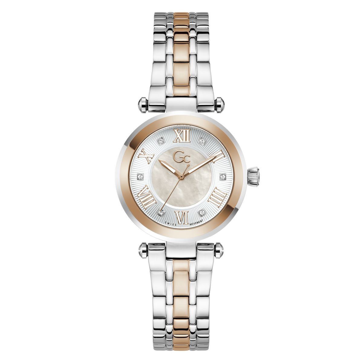 Gc Round 32mm White Dial Analog Women Watch - Z63002L3