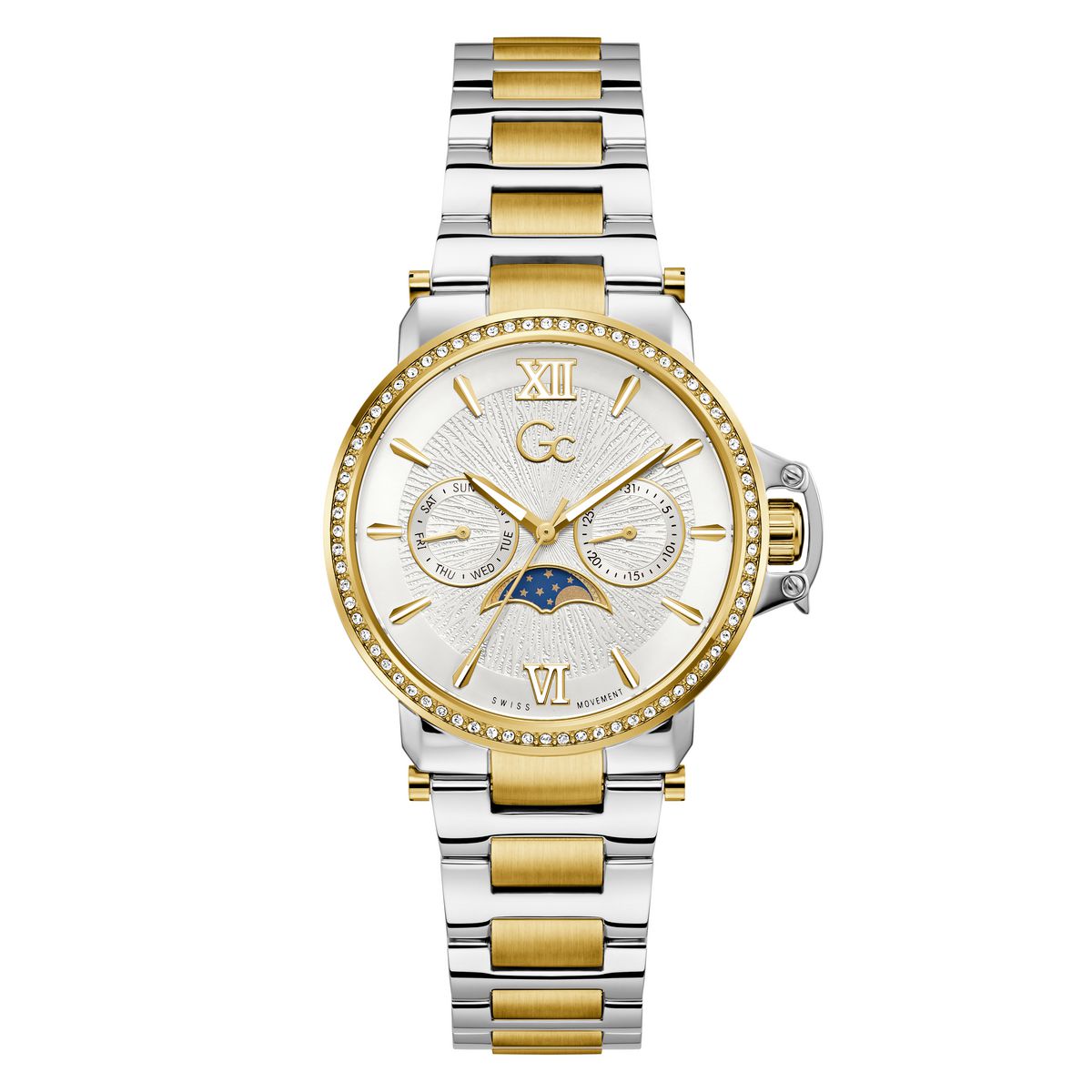 Gc Round 36mm White Dial Analog Women Watch - Z69003L6 Watch Gc