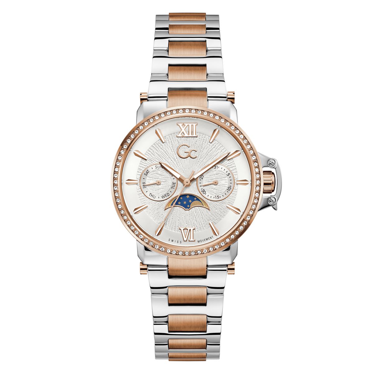 Gc Round 36mm White Dial Analog Women Watch - Z69002L1 Watch Gc