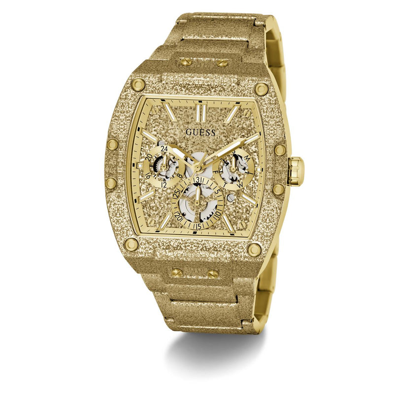 Guess Rectangle 42mm Champagne Dial Analog Men Watch - GW1148G2 Watch Guess
