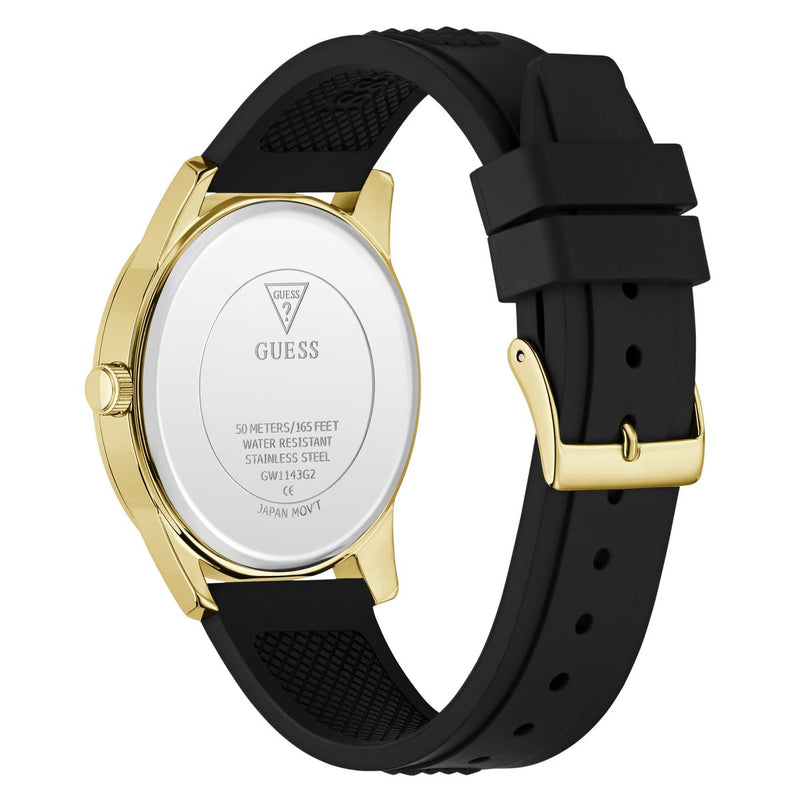 Guess Round 42mm Champagne Dial Analog Men Watch - GW1143G2 Watch Guess