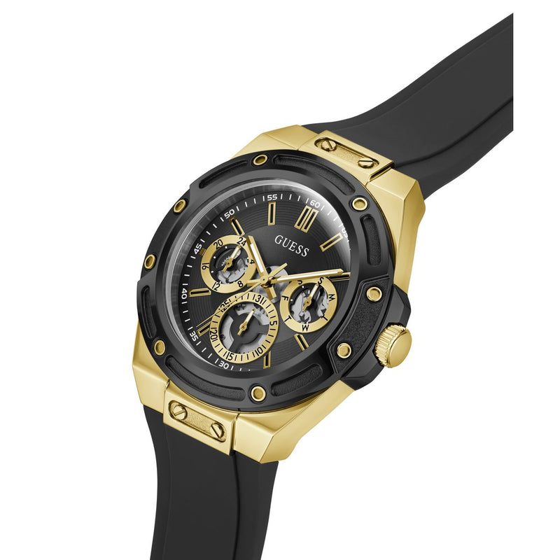 Guess Round 44mm Black Dial Analog Men Watch - GW1132G2 Watch Guess