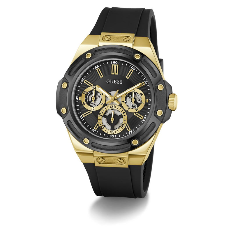 Guess Round 44mm Black Dial Analog Men Watch - GW1132G2 Watch Guess