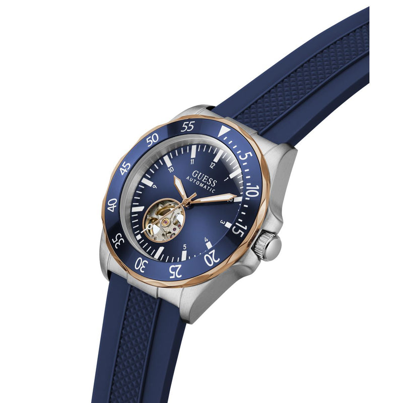 Guess Round 41mm Blue Dial Automatic Men Watch - GW1131G5 Watch Guess