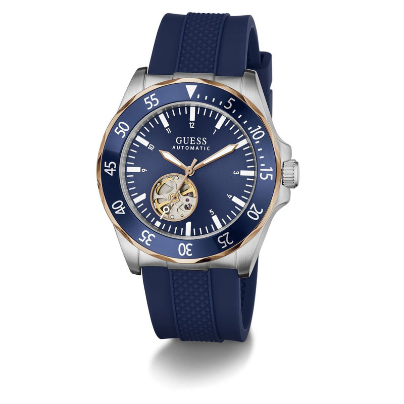 Guess Round 41mm Blue Dial Automatic Men Watch - GW1131G5 Watch Guess