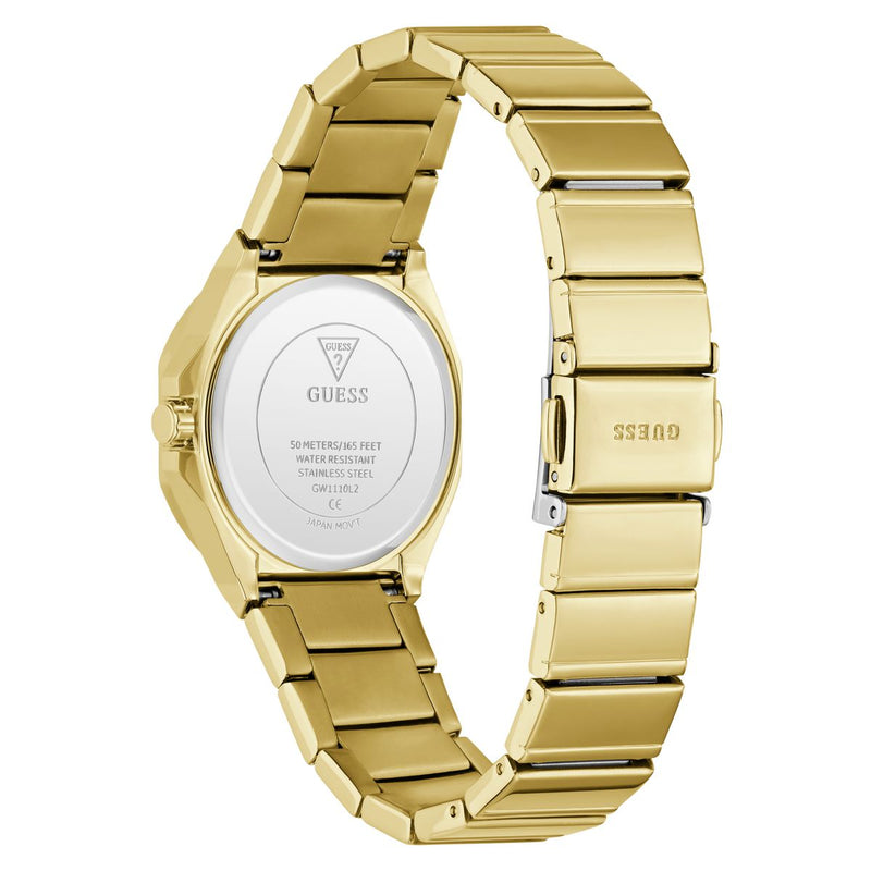 Guess Square 30mm Champagne Dial Analog Women Watch - GW1110L2 Watch Guess