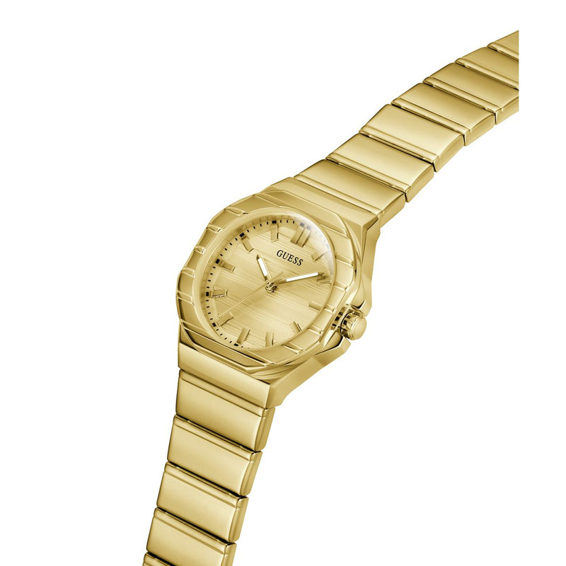 Guess Square 30mm Champagne Dial Analog Women Watch - GW1110L2 Watch Guess