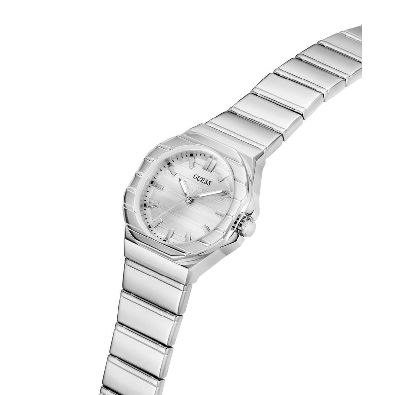 Guess Square 30mm Silver Dial Analog Women Watch - GW1110L1 Watch Guess