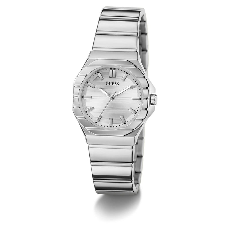 Guess Square 30mm Silver Dial Analog Women Watch - GW1110L1 Watch Guess