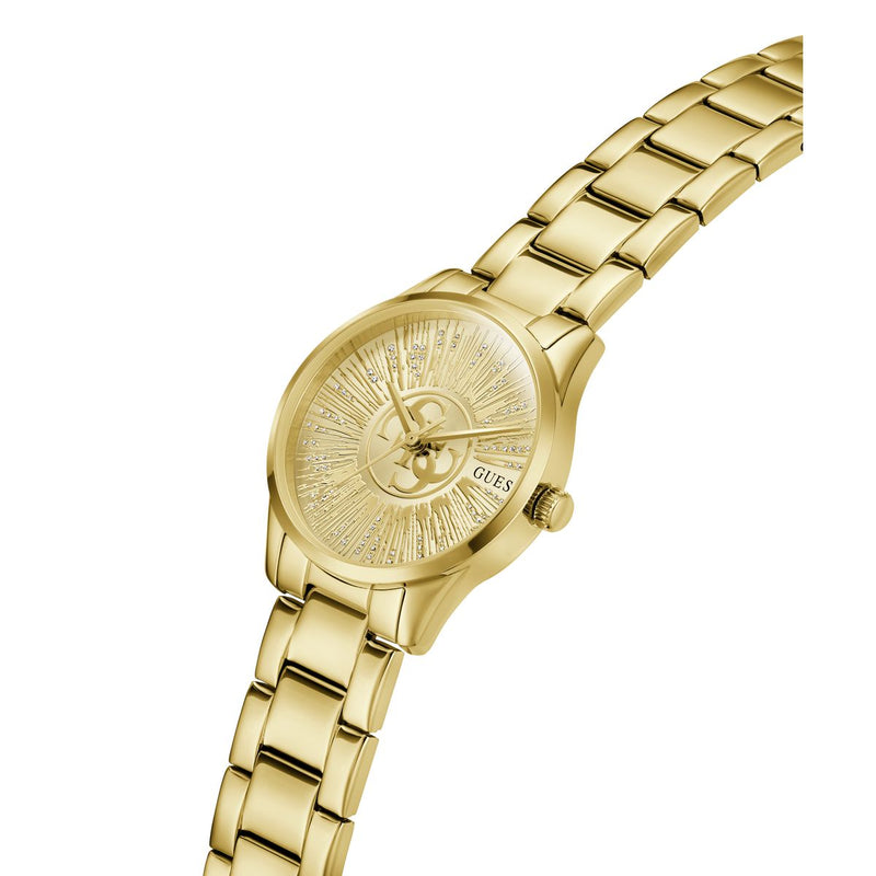 Guess Round 32mm Champagne Dial Analog Women Watch - GW1108L2 Watch Guess