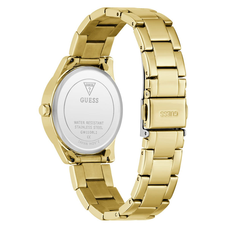 Guess Round 32mm Champagne Dial Analog Women Watch - GW1108L2 Watch Guess