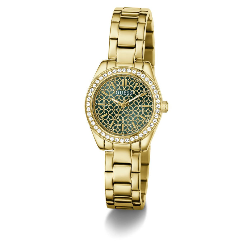 Guess Round 30mm Green Dial Analog Women Watch - GW1100L2 Watch Guess