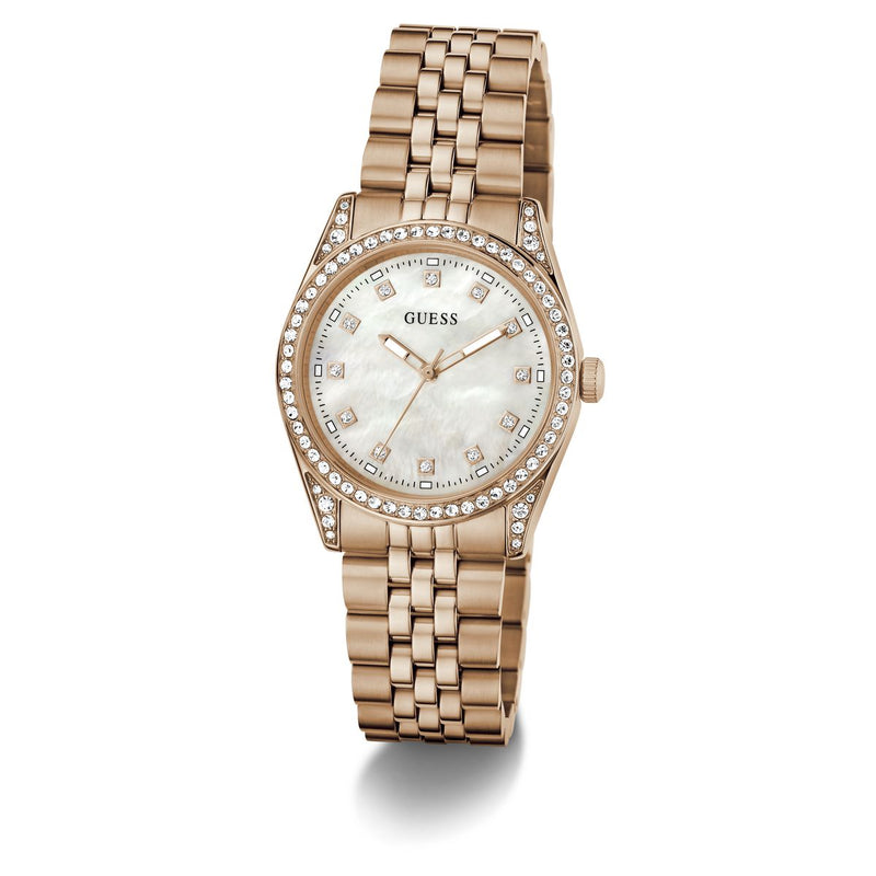 Guess Round 34mm White Dial Analog Women Watch - GW1099L4 Watch Guess