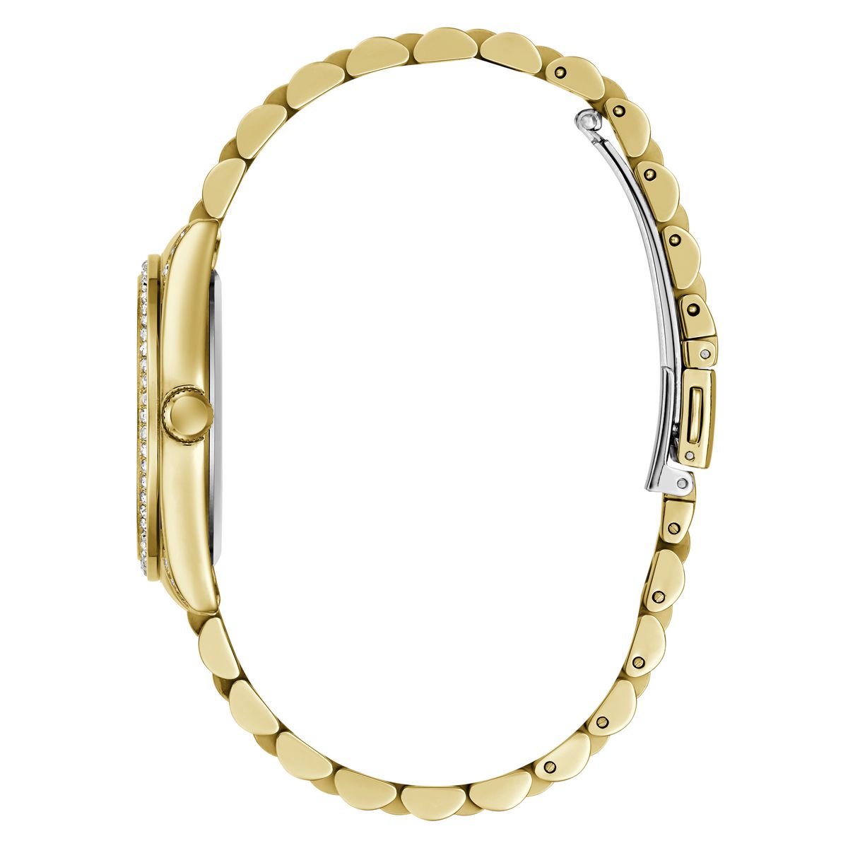 Guess Round 34mm White Dial Analog Women Watch - GW1099L2 Watch Guess