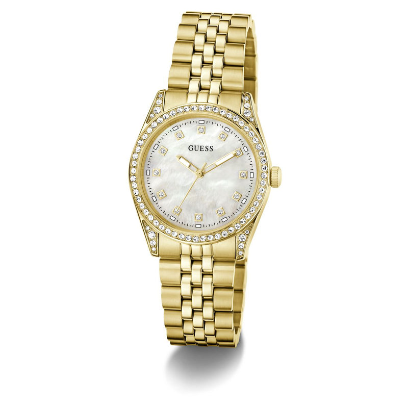 Guess Round 34mm White Dial Analog Women Watch - GW1099L2 Watch Guess