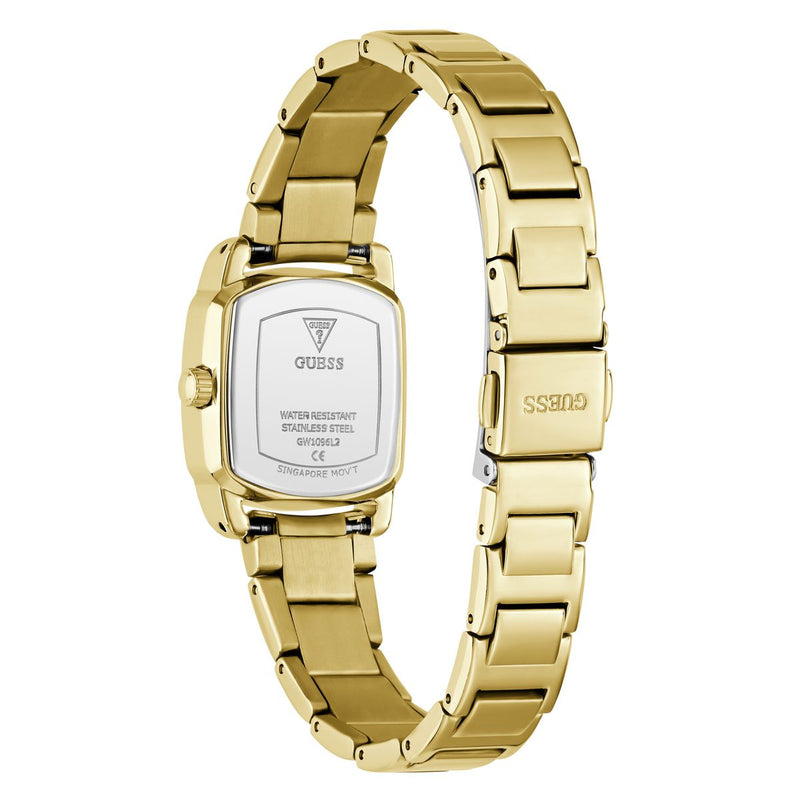Guess Square 25mm Champagne Dial Analog Women Watch - GW1096L2 Watch Guess
