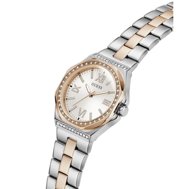 Guess Round 34mm White Dial Analog Women Watch - GW1095L5 Watch Guess