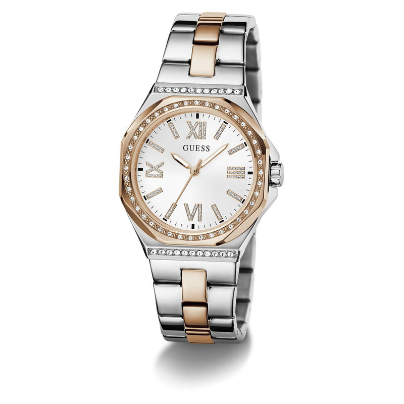 Guess Round 34mm White Dial Analog Women Watch - GW1095L5 Watch Guess