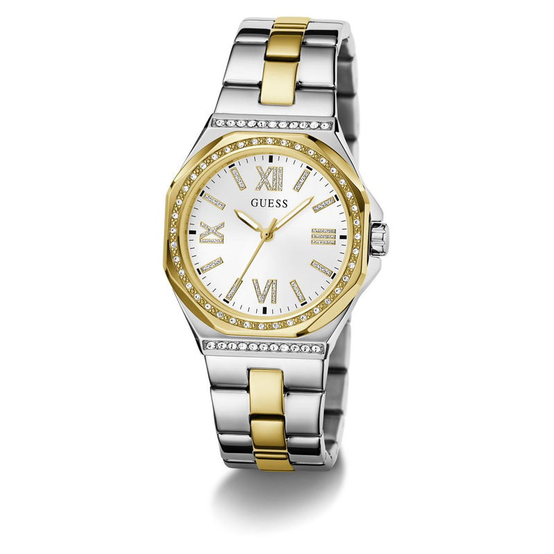 Guess Round 34mm White Dial Analog Women Watch - GW1095L3 Watch Guess