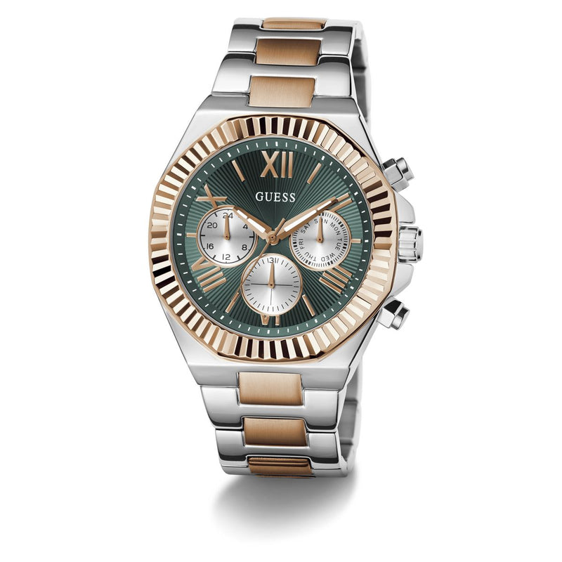 Guess Round 44mm Green Dial Analog Men Watch - GW0703G10 Watch Guess