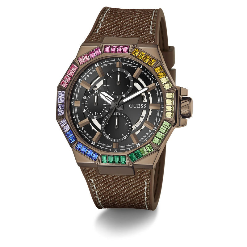 Guess Round 45mm Black Dial Analog Men Watch - GW0701G5 Watch Guess