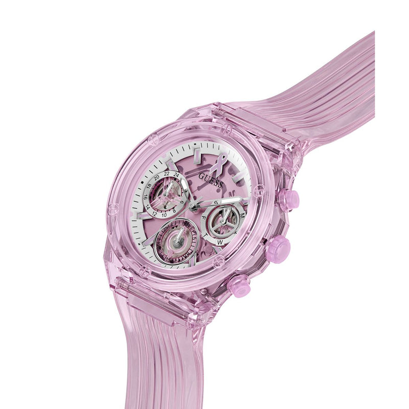 Guess Round 39mm Pink Dial Analog Women Watch - GW0032L9 Watch Guess
