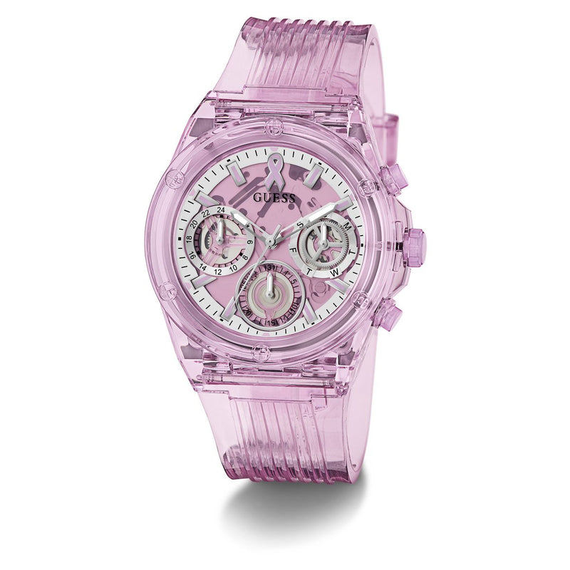 Guess Round 39mm Pink Dial Analog Women Watch - GW0032L9 Watch Guess