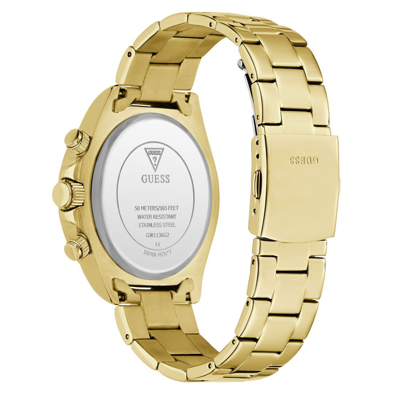 Guess Round 44mm Champagne Dial Analog Men Watch - GW1136G2 Watch Guess