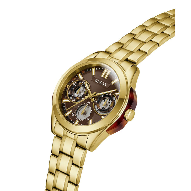 Guess Round 42mm Brown Dial Analog Men Watch - GW1144G2 Watch Guess