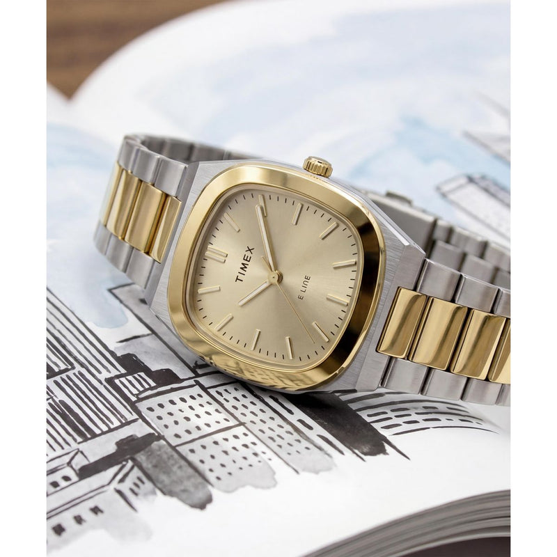 Timex Square 30mm Champagne Dial Analog Women Watch - TW6A00800UJ Watch Timex