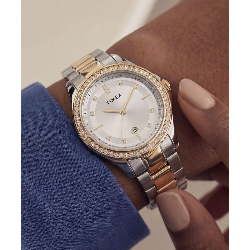 Timex Round 30mm Silver Dial Analog Women Watch - TW6A04700UJ Watch Timex