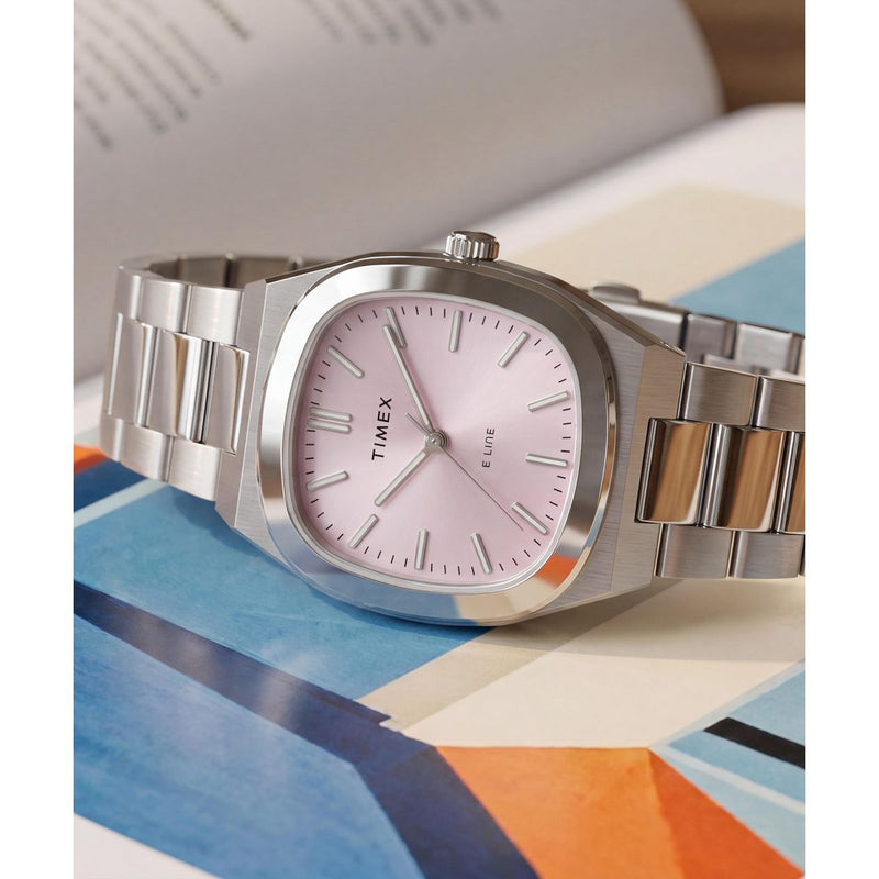 Timex Square 30mm Pink Dial Analog Women Watch - TW6A01000UJ Watch Timex