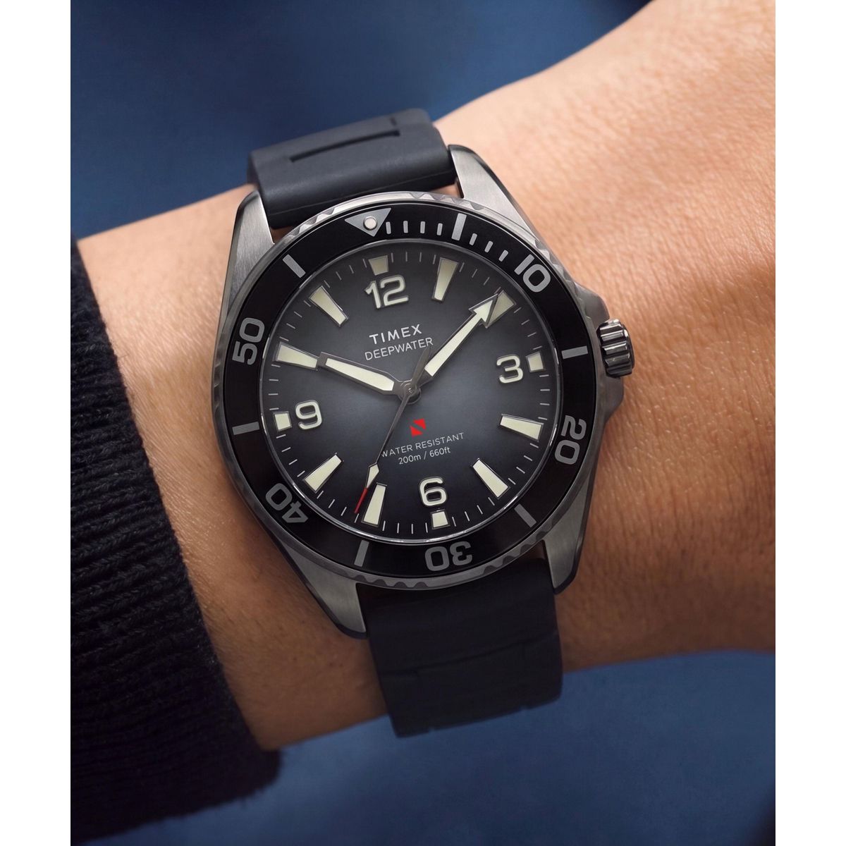 Timex Deepwater Round 41mm Black Dial Analog Men Watch - TW3A02000UJ Watch Timex