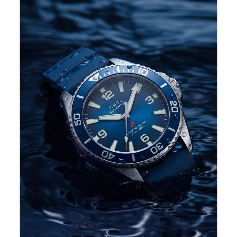 Timex Deepwater Round 41mm Blue Dial Analog Men Watch - TW3A01900UJ Watch Timex