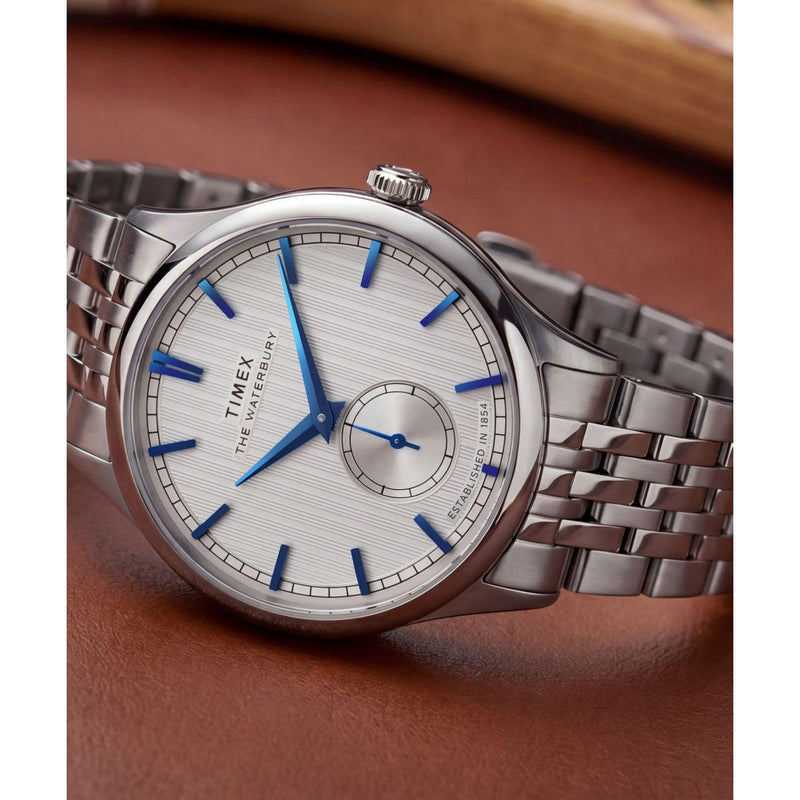 Timex Waterbury Round 39mm White Dial Analog Men Watch - TW2Y91800IK Watch Timex